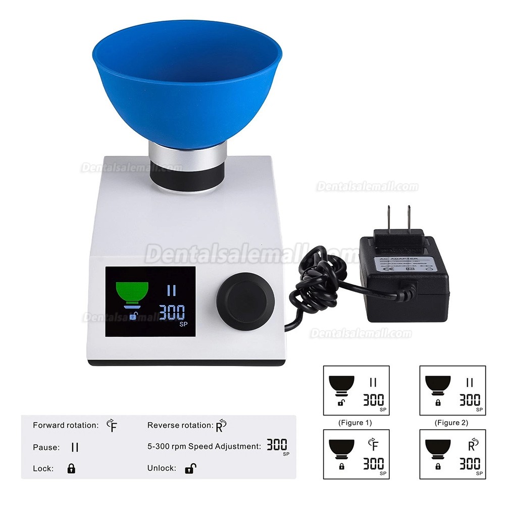 Dental Lab Automatic Alginate Mixer Adjustable Speed 5&ndash;300RPM